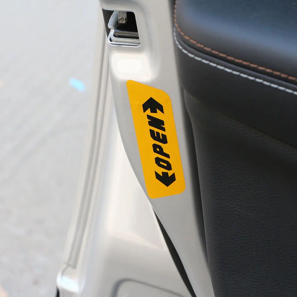 4 шт./упак. открытая предупреждающая и стильная наклейка для автомобиля