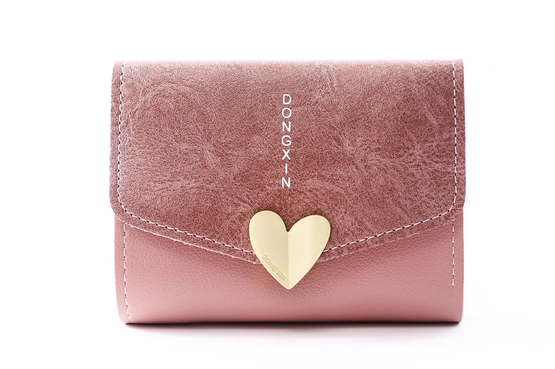 Женский кошелек для мелочи Модный Цветной однотонный клатч в форме сердца с