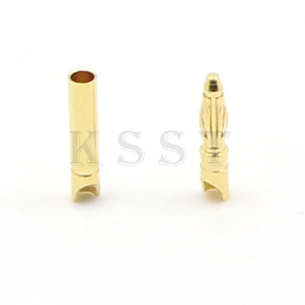 GC2011 Бесплатная доставка 20 пар/лот Новый позолоченный Разъем 2 0 мм для двигателя ESC