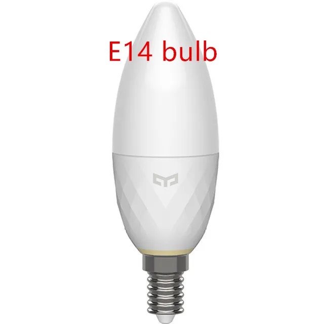 E14 Candle Bulb Xiaomi Yeelight Bluetooth Сетка Смарт E14/E27 лампа светильник прожектор работает с Yeelight голосовой динамик и Xiaoai часы приложение управление - Цвет: E14 Candle Bulb