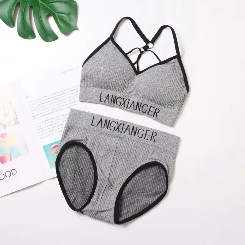 2019 плюс Размеры Для женщин тонкий провод Бесплатный дышащий бюстгальтер трусы