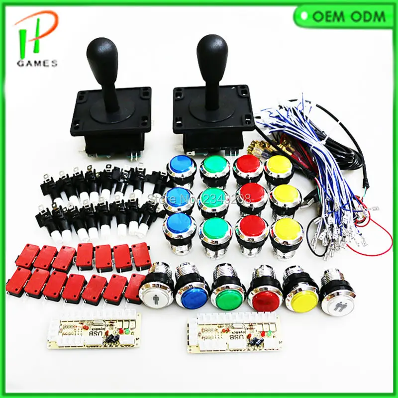 Набор с нулевой задержкой аркадный Шкаф DIY ZIPPY/Happy джойстик 12V подсветкой LED