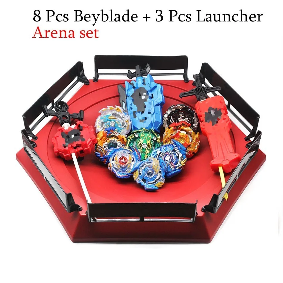 8PCS-3 Прямая Beyblade Burst B139 игрушки с пусковым устройством стартер и арена Bayblade Металл Fusion Бог спиннинг Топы Bey Blades игрушка - Цвет: 8PCS-3