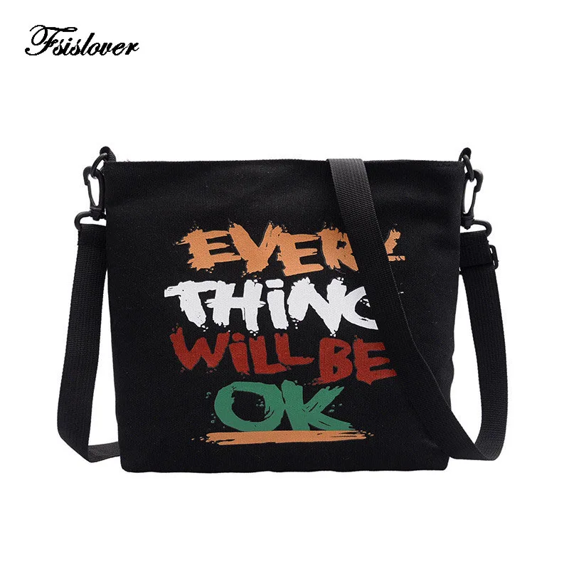 Маленькая Холщовая Сумка FSISLOVER женская сумка-мессенджер дизайнерские мини-сумки
