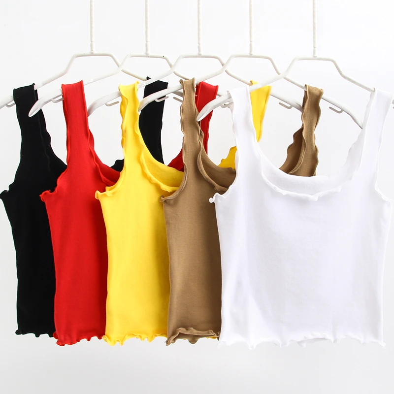 Женские майки с зубчатыми краями|casual tanks|tank topcasual tank top |