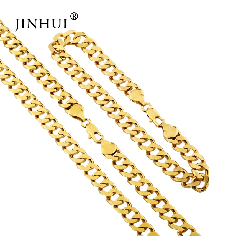 Комплект из колье серёг и браслета золотистого цвета | Украшения аксессуары