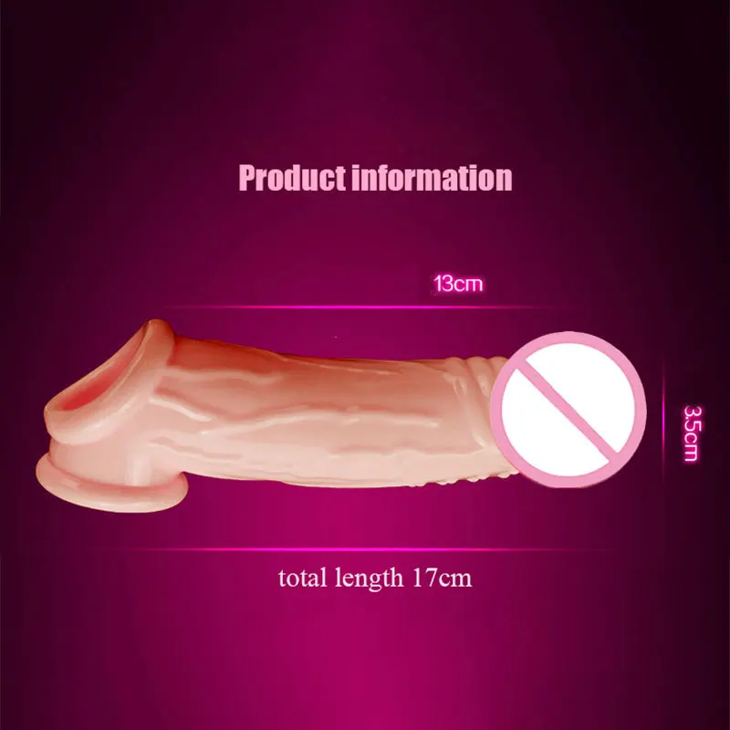 Reusable Delay Enlargement condom 2 rings Silicone Penis Extension Sleeves For man Adults Intimate Goods Condoms Cock Rings | Красота и