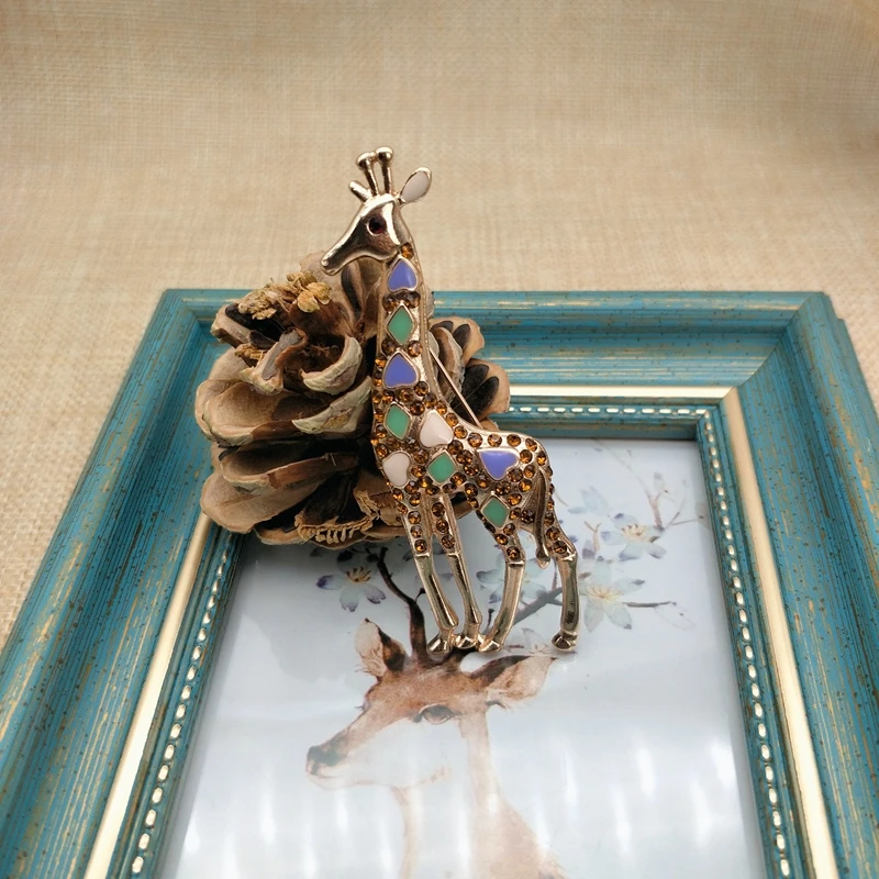Женская Брошь с жирафом модная эмалированная брошь в виде животных|animal brooch|brooch