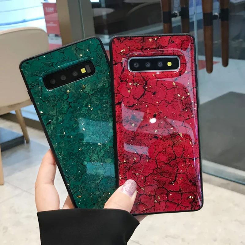 Роскошный Мраморный чехол для samsung galaxy S10 S10 Lite S8 S9 Plus S7 edge Note 8 9 j6 j7 j8, Золотая фольга, чехол, плюшевый шар, подставка, держатель