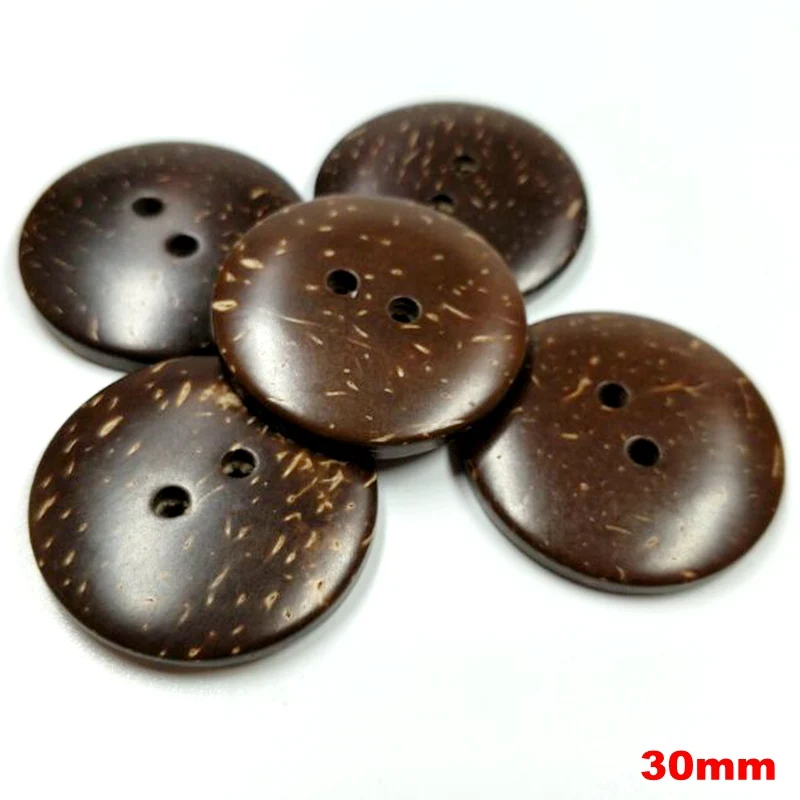 30MM 20pcs 20 штук/50 шт. 10/12/20/23/25/28/30 мм 7 Размеры натуральные кокосовые кнопки для одежды, аксессуары для шитья одежды поделки своими руками - Цвет: 30MM 20pcs