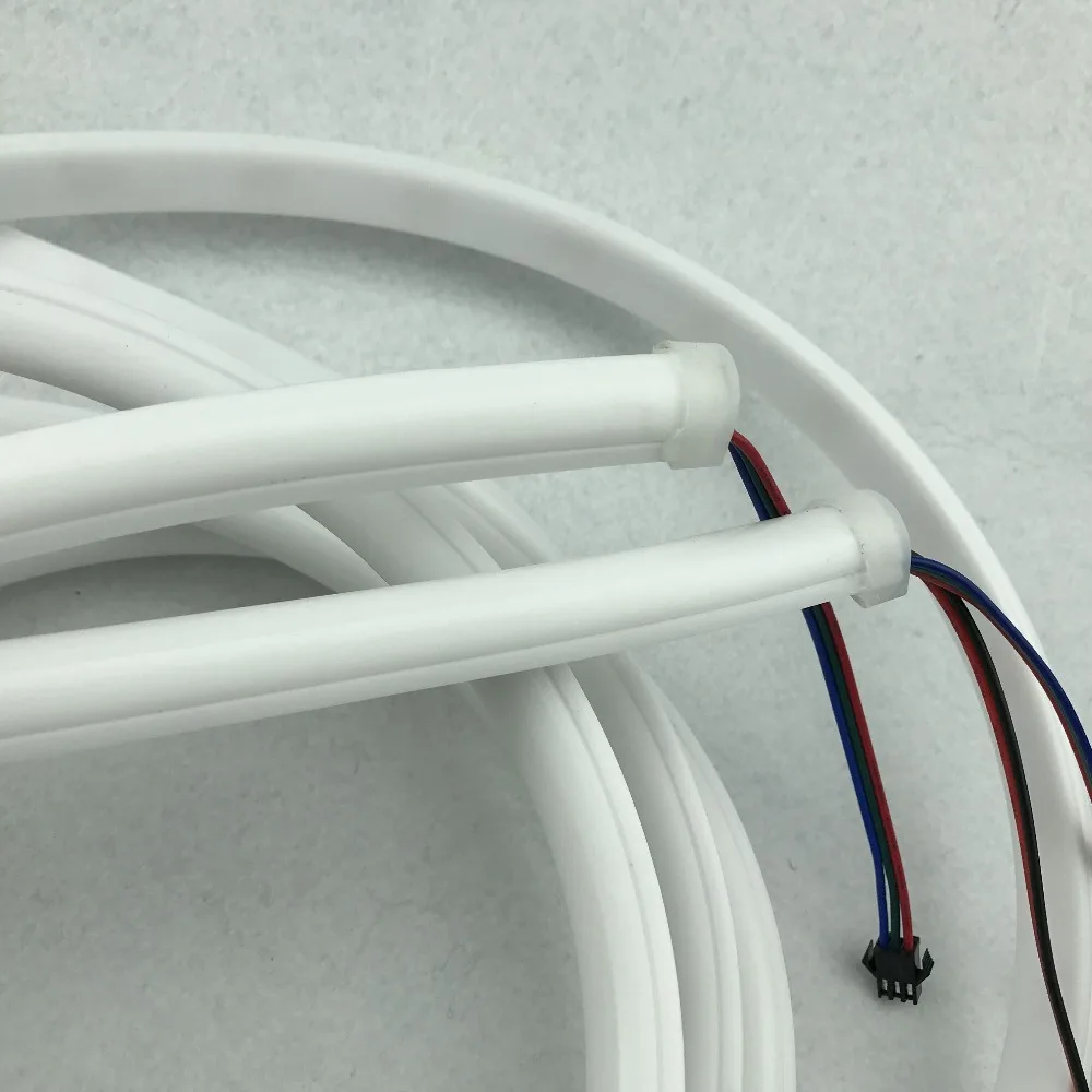 5 м 30 светодиодный s/m DC5V WS2813 RGB Адресуемых Светодиодный неон полосы пикселей, водонепроницаемый в силиконовой трубке, со светодиодной подсветкой из 30 пикс./м; из водонепроницаемого материала в молочная труба