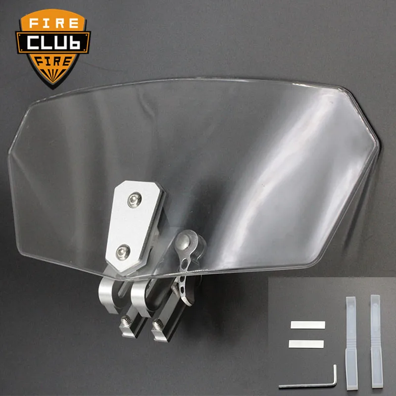 

Motorcycle Adjustable Windscreen Deflector Transparent Windshield For Honda For Yamaha For Suzuki For Kawasaki
