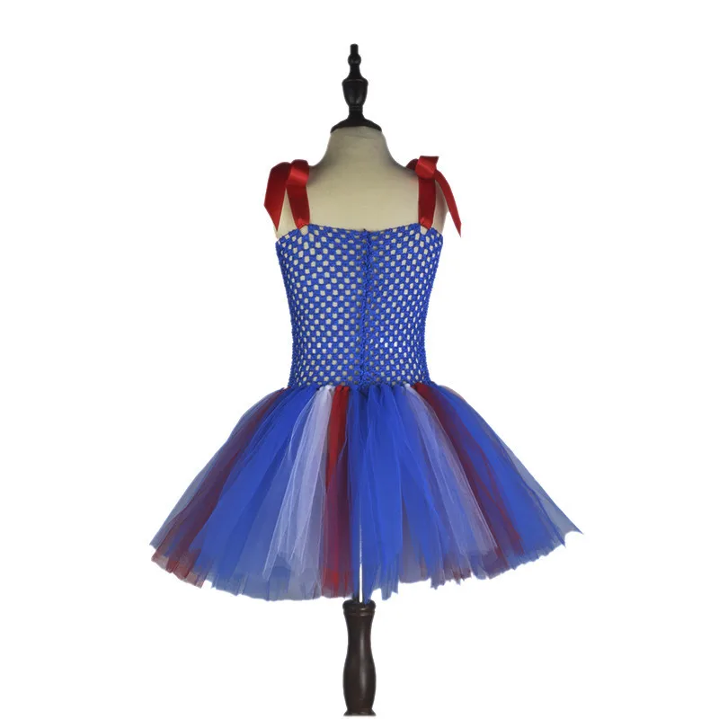 Костюм для детей в стиле Captain America платье-пачка девочек костюм супергероев из