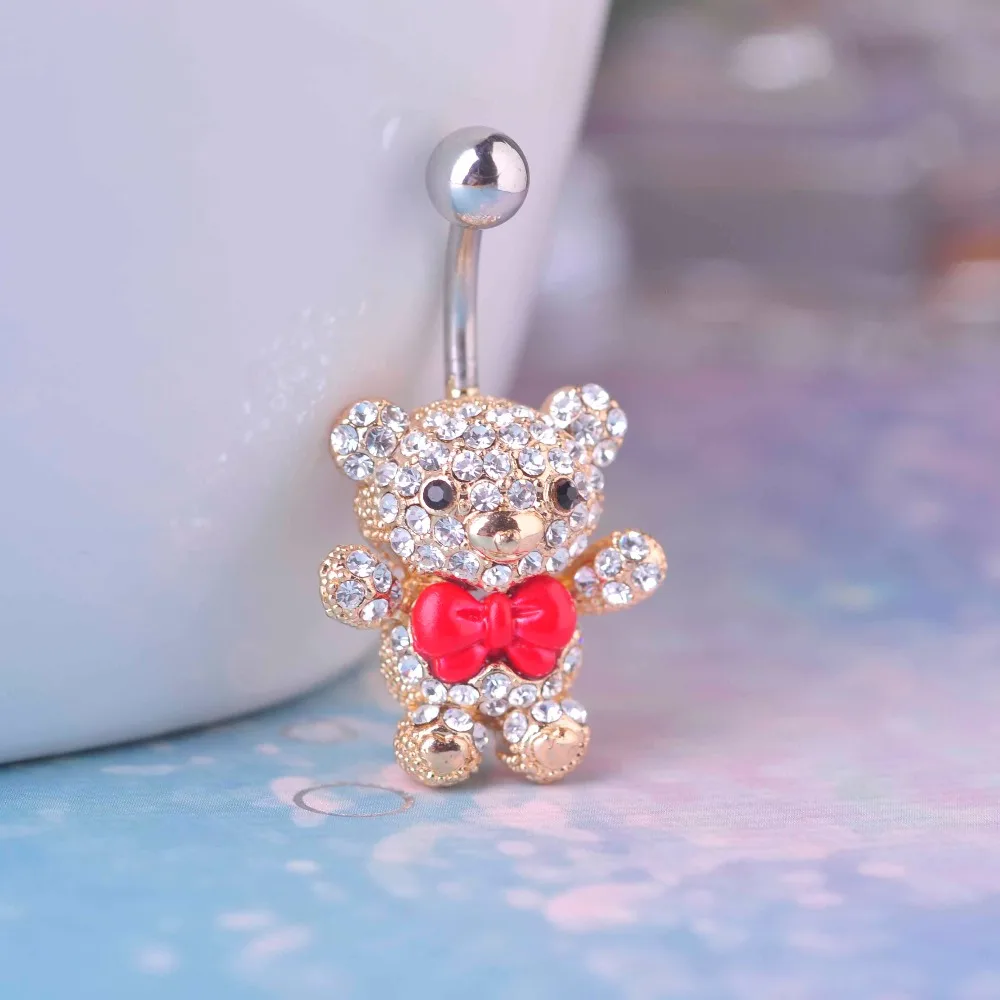 Кольцо бабочка из хирургической стали 316L для пирсинга пупка 14 г 1 6 мм|kawaii|kawaii
