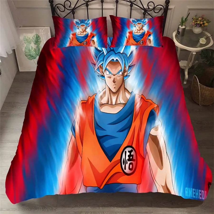 HELENGILI 3D постельное белье набор Dragon Ball с принтом пододеяльник набор постельного белья с наволочкой набор домашнего текстиля# LZ-28