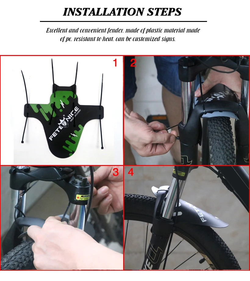 FETESNICE MTB mudguard красочные велосипедные Брызговики задние велосипедные крылья и передние велосипедные крылья набор для велосипеда аксессуары