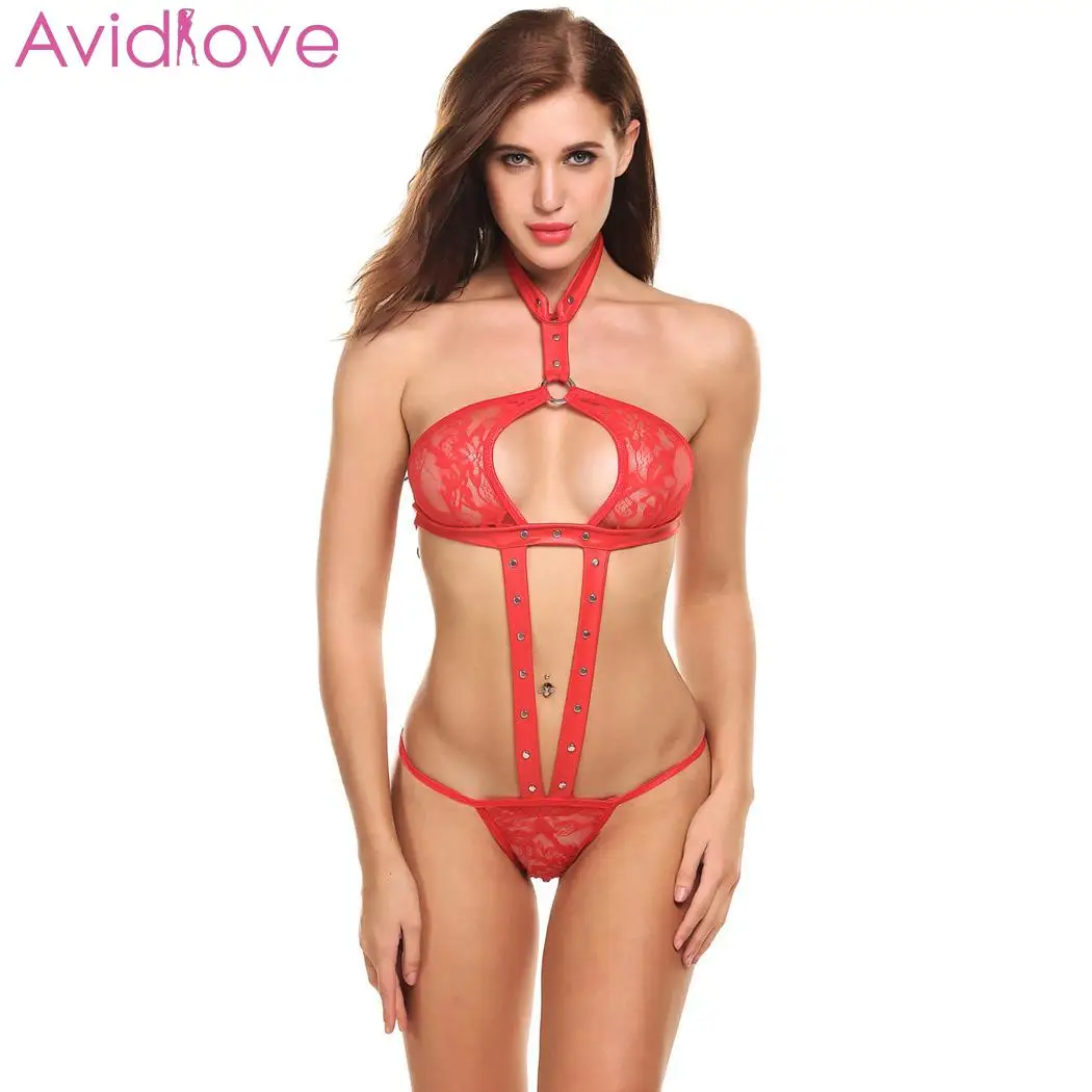 Avidlove женские обтягивающие Боди костюм сексуальное женское белье Ночное цельное