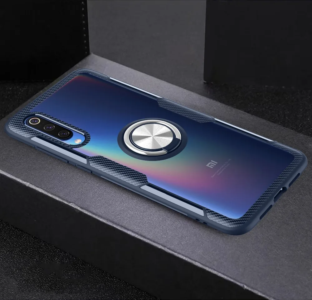 Xiaomi mi 9 чехол, мягкий силиконовый бампер, прозрачная задняя крышка для xiaomi mi 9, магнитный автомобильный держатель, кольцо для xiaomi mi 9 SE чехол s m9