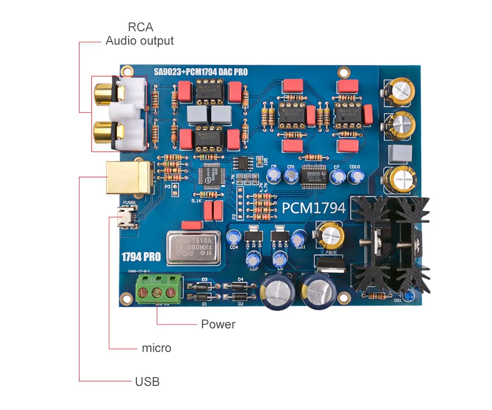 AIYIMA SA9023+ PCM1794 декодер плата DAC звуковая карта аудио декодер для усилители усилитель для наушников Diy