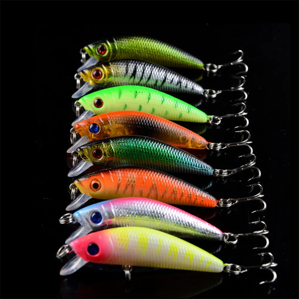 60 шт./лот набор рыболовных приманок 8 воблеров разных стилей рыболовные снасти