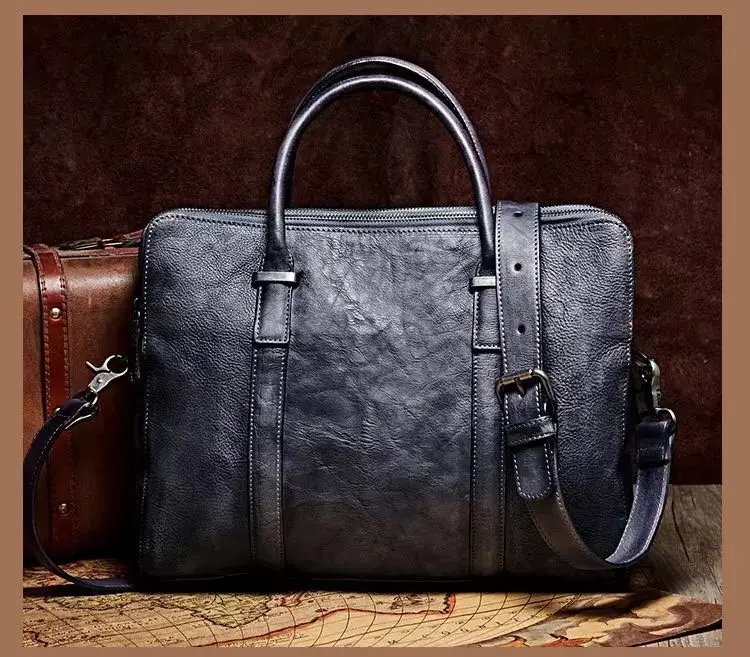Высокое качество Винтажный дизайн натуральная коровья кожа мужской портфель