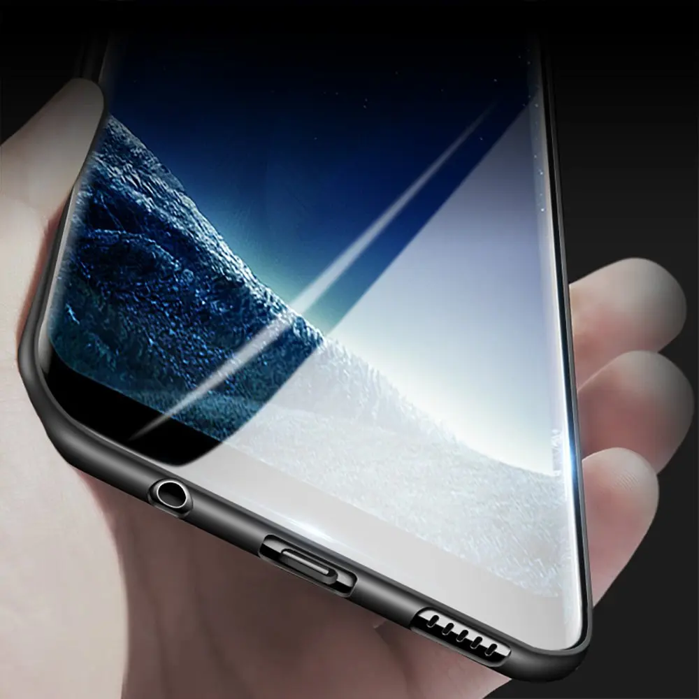 Черный чехол для телефона Samsung Galaxy S9 S8 Plus S6 S7 Edge тонкий матовый мягкий силиконовый