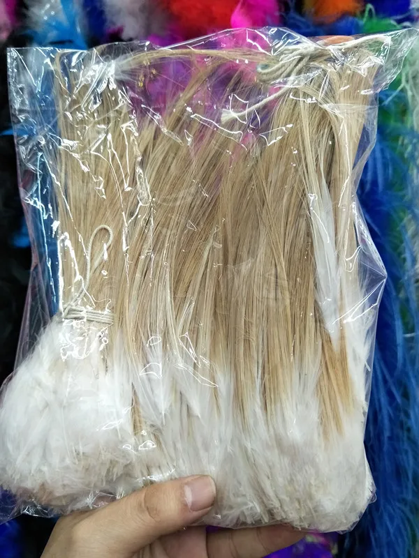 Оптовая продажа 10 шт. высокое качество натуральный шелк с золотыми перьями орла 6