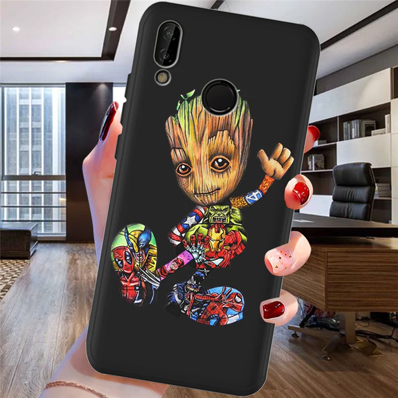 Мультфильм Грут, подарочный набор для huawei P8 P10 P20 P30 Коврики 10 20 Honor 8 8X 8C 9 V20 20i 10 Lite Plus Pro Чехол Coque Etui в стиле «Джокер»