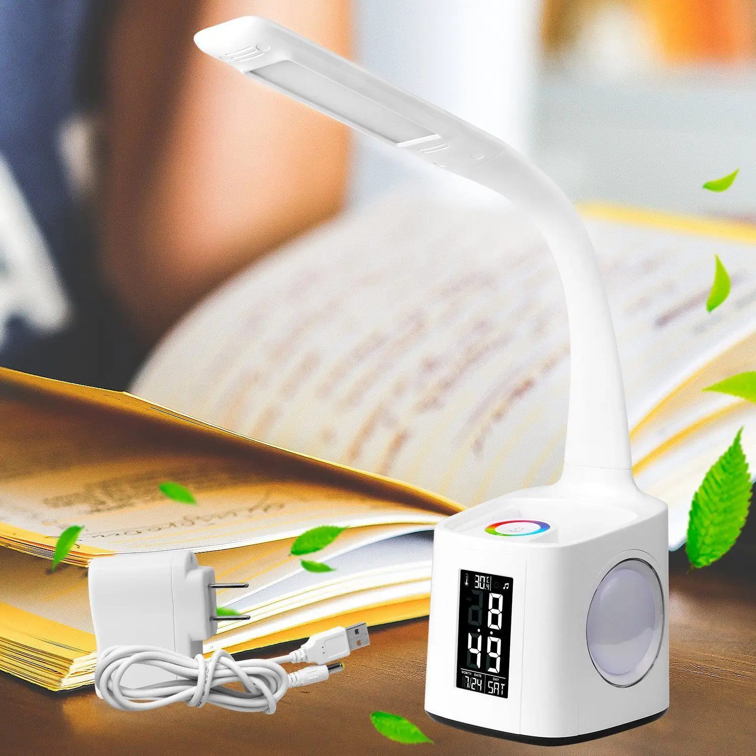 Американский светодиодный настольный светильник с usb зарядкой цветной ночной