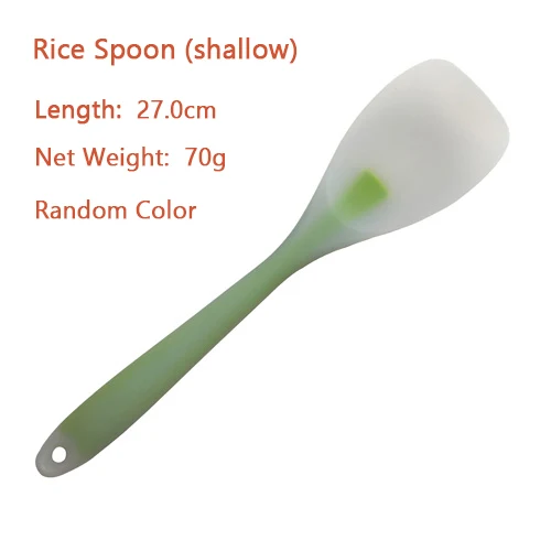 Rice Spoon 1 шт силиконовая посуда для приготовления пищи ложка лопатка суп ковш Жаростойкие кухонные инструменты силиконовые инструменты для выпечки - Цвет: Rice Spoon