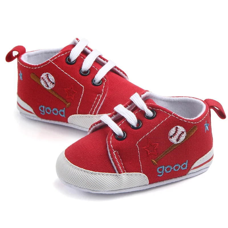 dkDaKanl 2019 New Baby Solid Embroideried Shoes Anti Slip Sports Canvas Infant Walking Toddler Soft Classic |