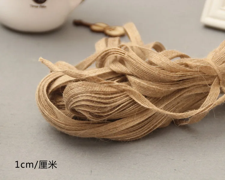 6/10/15/20/25/30/38 мм джутовая Мешковина ленты DIY ручной работы ремесла гессенской шпагат веревочные шнуры в деревенском стиле Одежда для свадьбы, дня рождения украшения - Цвет: 10mm