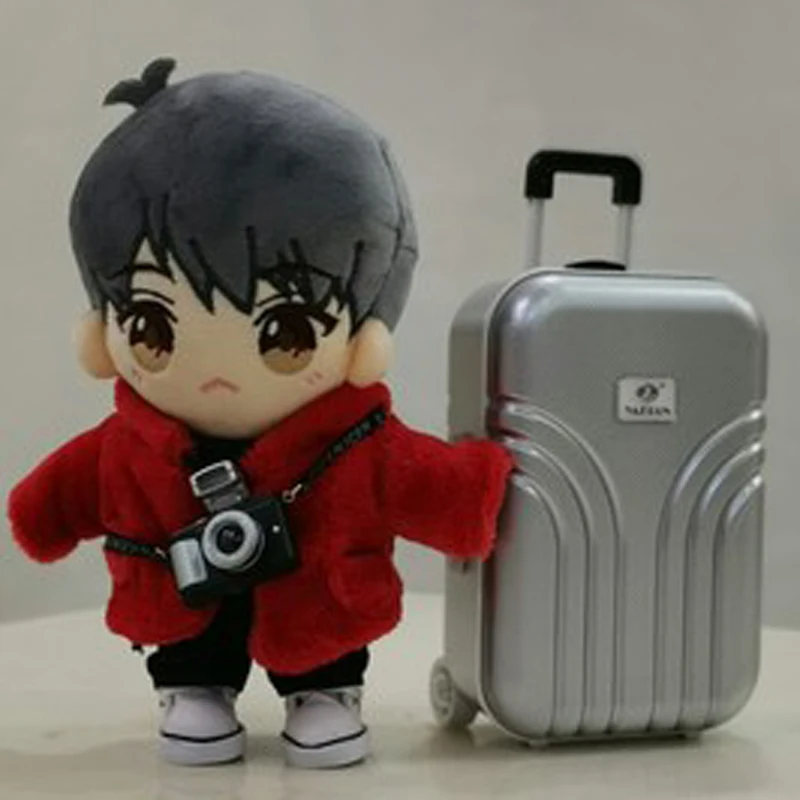 1/6 BJD 20cm doll scene accessory doll trolley case suitcase draw-bar box
