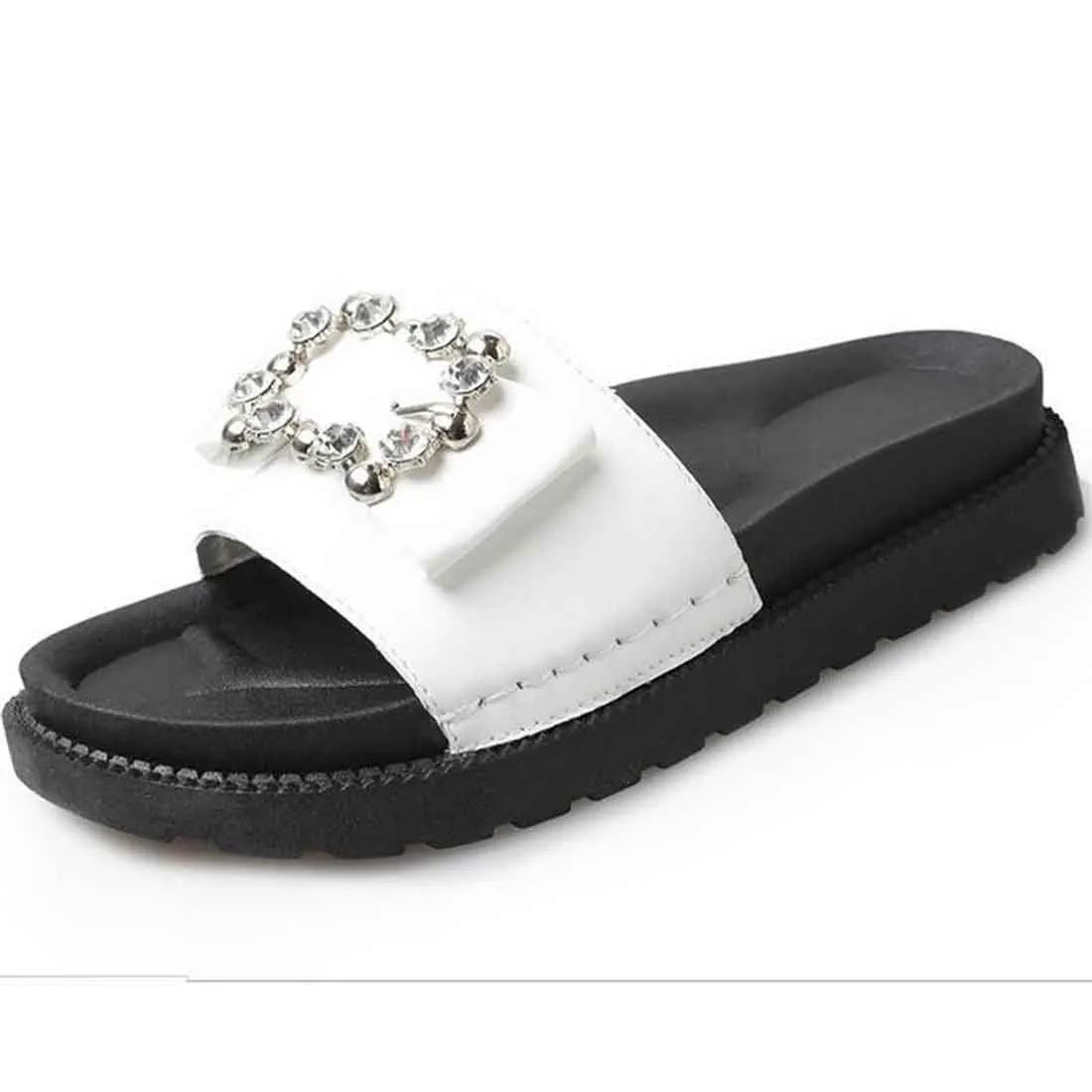 Женские новые модные летние открытый носок слипоны студентов бабочкой тапочки