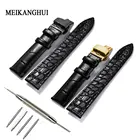 Ремешок для часов Tissot Seiko из мягкой телячьей натуральной кожи, браслет для наручных часов с крокодиловой текстурой, 18 мм 19 мм 20 мм 21 мм 22 мм 24 мм