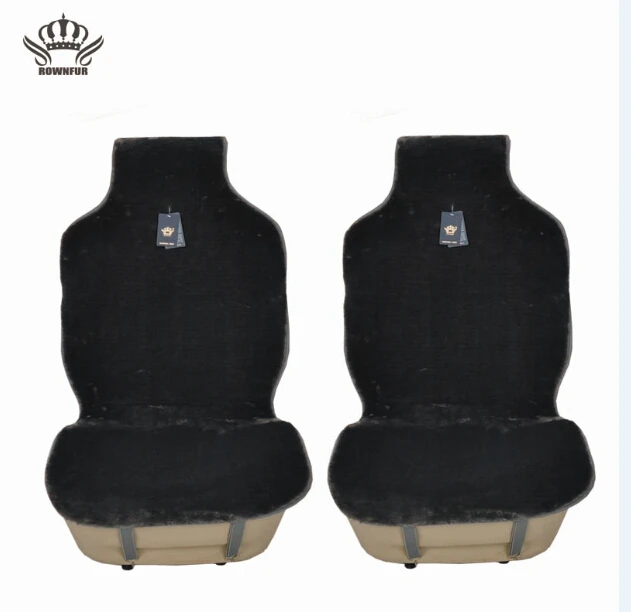 gray 2 pcs КОРОНА МЕХ меховые авто чехлы накидки на сидения автомобиля универсальные размер искуственный мех автотовары аксессуары меховые чехлы для автомобиля черный цвет комплект на все салон распродаж серый цвет i22 - Название цвета: gray 2 pcs