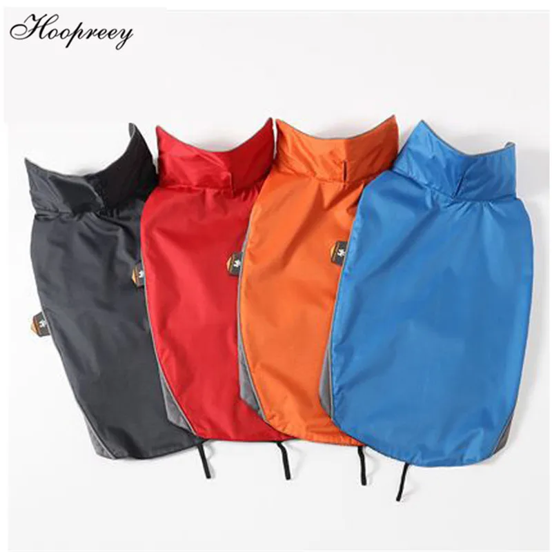 New Solid Sport Waterproof Dog Clothes Inlaid Reflective Rope Warm Winter Soft Fleece Inside Jacket Breathable Pet Shirt 10A |