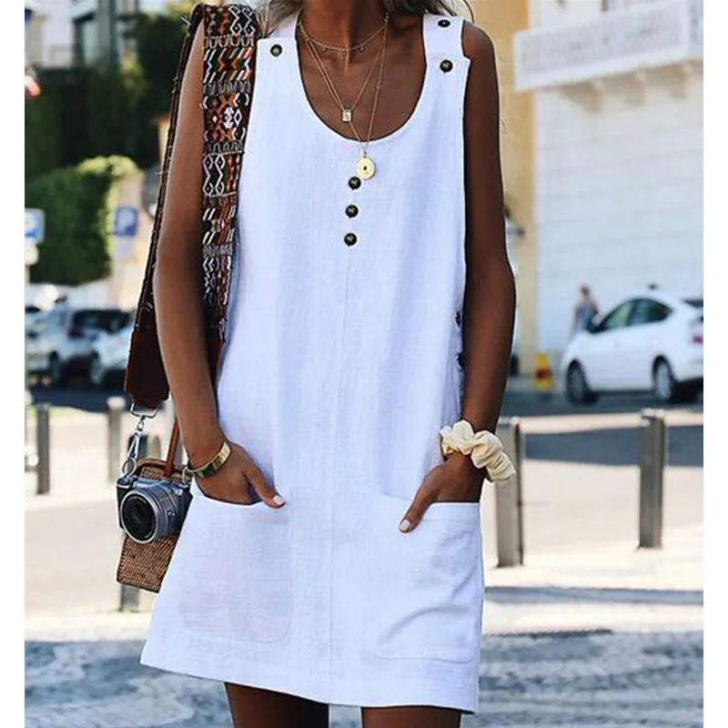 Платье женское повседневное винтажное с карманами|Женские платья| |