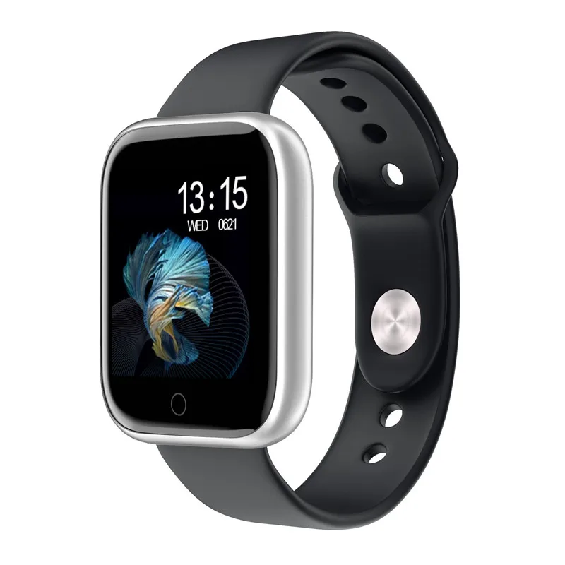 Silver Silicone Женские Смарт-часы мужские IP68 Водонепроницаемые спортивные фитнес-часы для занятий спортом умные часы из сплава против P68 P70 браслет - Цвет: Silver Silicone