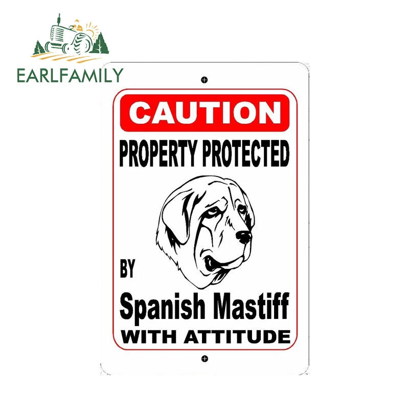 EARLFAMILY 13 см x 8 7 собственность защищенная испанской собака мастифф Breed с отношением