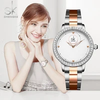 shengke watches women luxury ladies watch luxury diamond quartz rosegold wrist watch reloj mujer montre femme