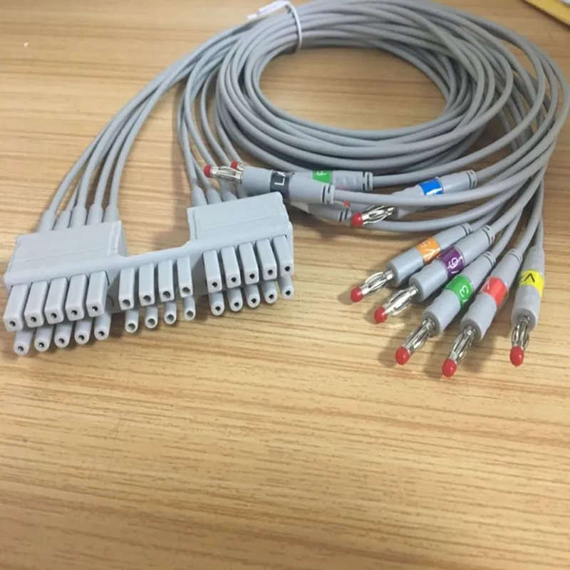 Кабель для ЭКГ совместимый с мортарой Eli230/100 10 свинцовых проводов EKG