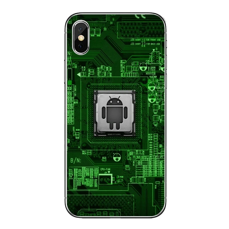 Зеленый чехол для телефона с логотипом робота Android Samsung Galaxy A6s A6 A8 Plus A9s star lite A3 A5 A7