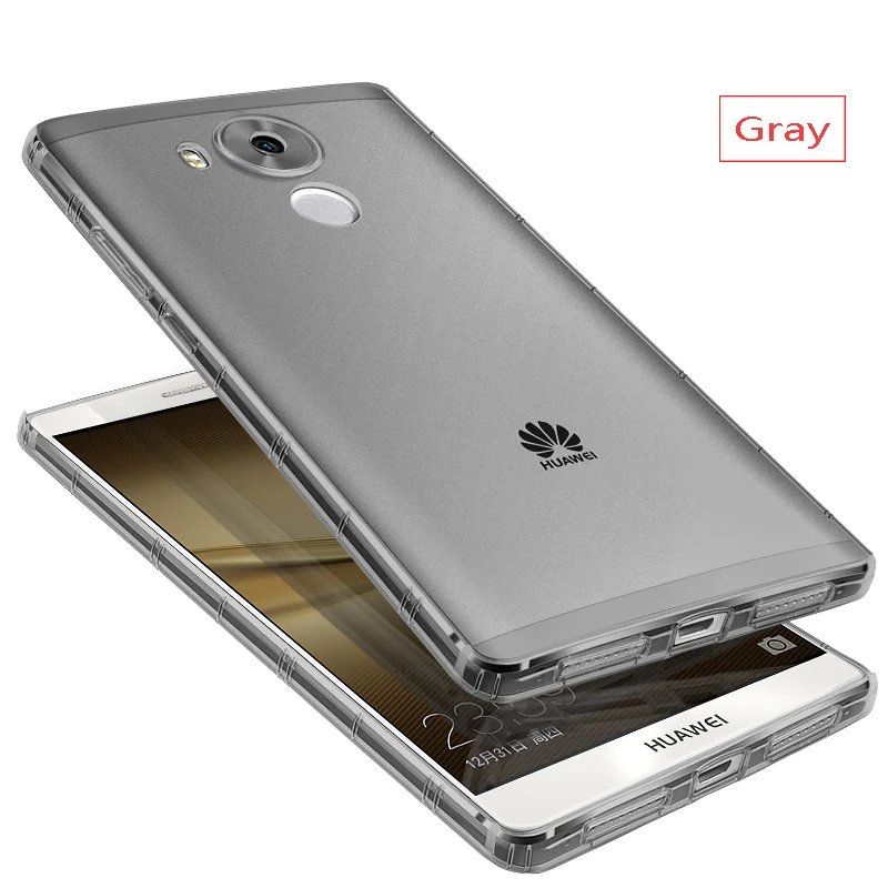 Серый ITEUU mate 8 противоударный Тонкий чехол из ТПУ с подушкой безопасности для HUAWEI mate 8 мягкий силиконовый тонкий гелевый прозрачный противоударный чехол-накладка - Цвет: Серый
