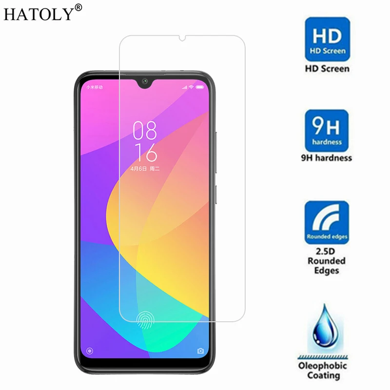 Pel&iacute;cula de vidrio templado para Xiaomi Mi A3, Protector de pantalla de tel&eacute;fono duro, vidrio Protector para Xiaomi Mi A3, 2 uds.-2