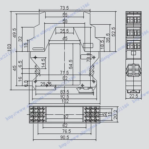Трехуровневый зеленый пластиковый корпус для электроники дизайн falt plc din rail project