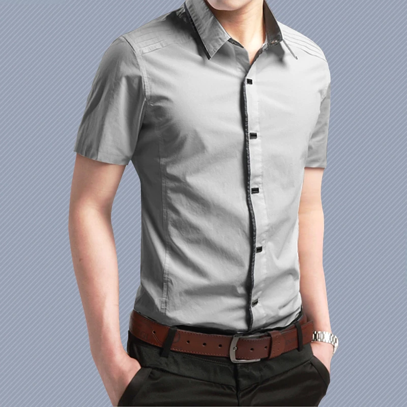 2018 Новый Осенняя Мода Марка Мужчины Одежда Slim Fit Длинные рукав Рубашки Мужчин