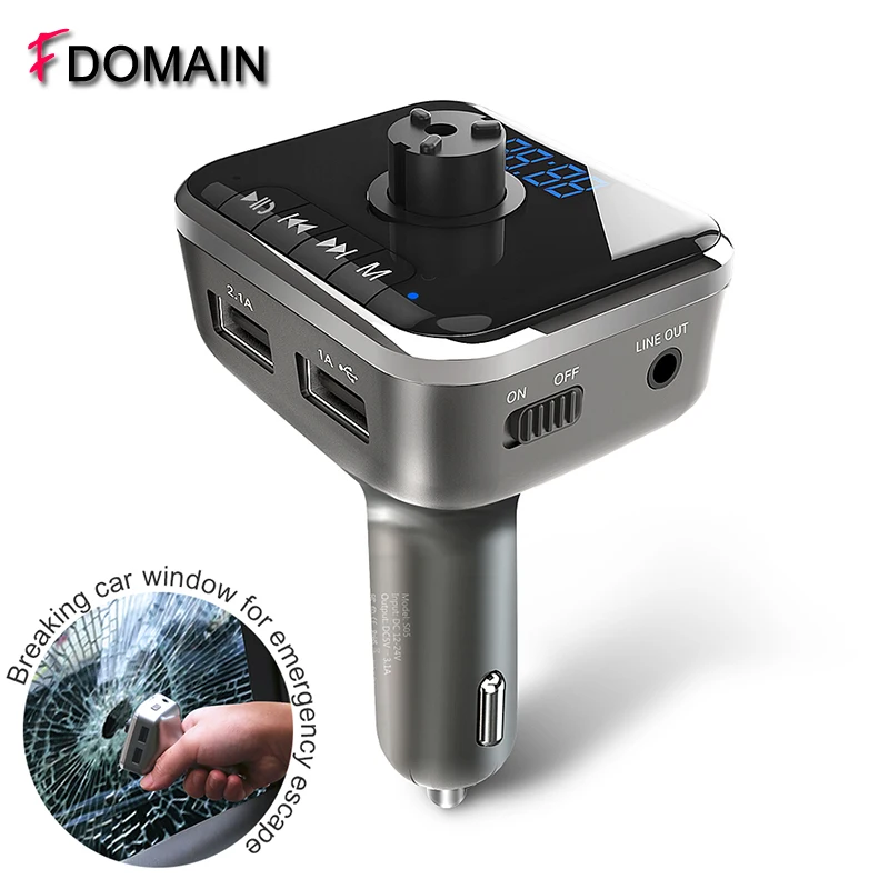 Fdoman многофункциональный автомобильный Bluetooth комплект громкой связи авто FM аудио