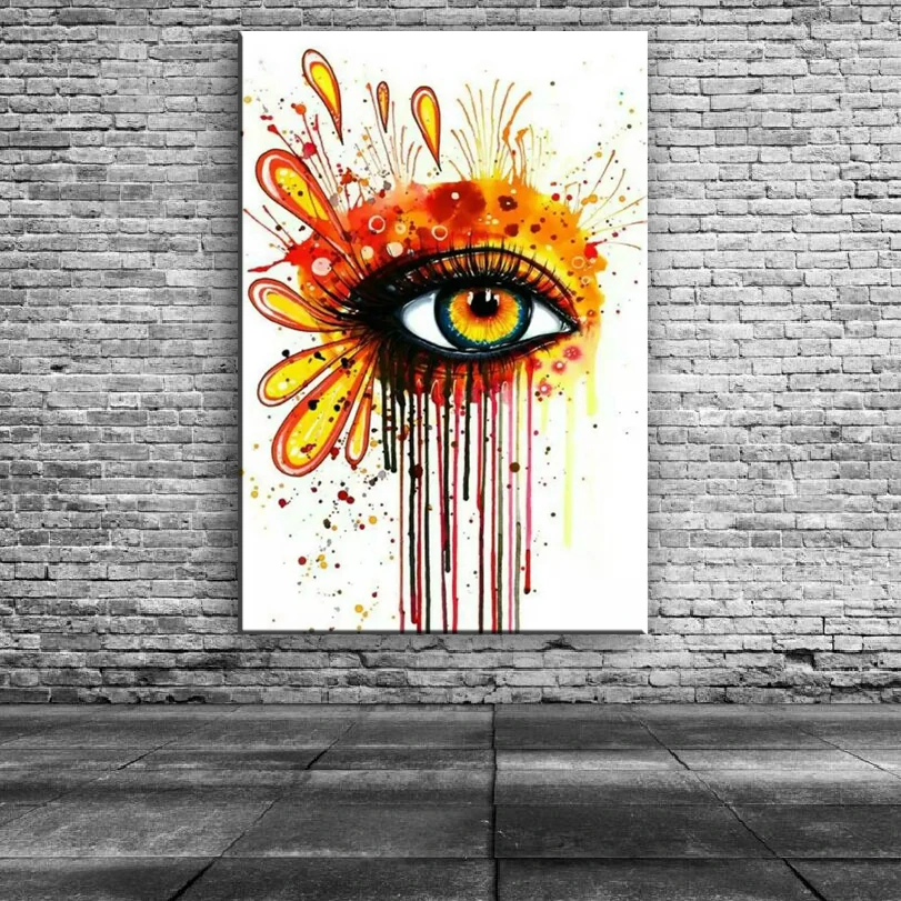 Картина маслом ручная роспись холст глаза крупный план картина высокое качество