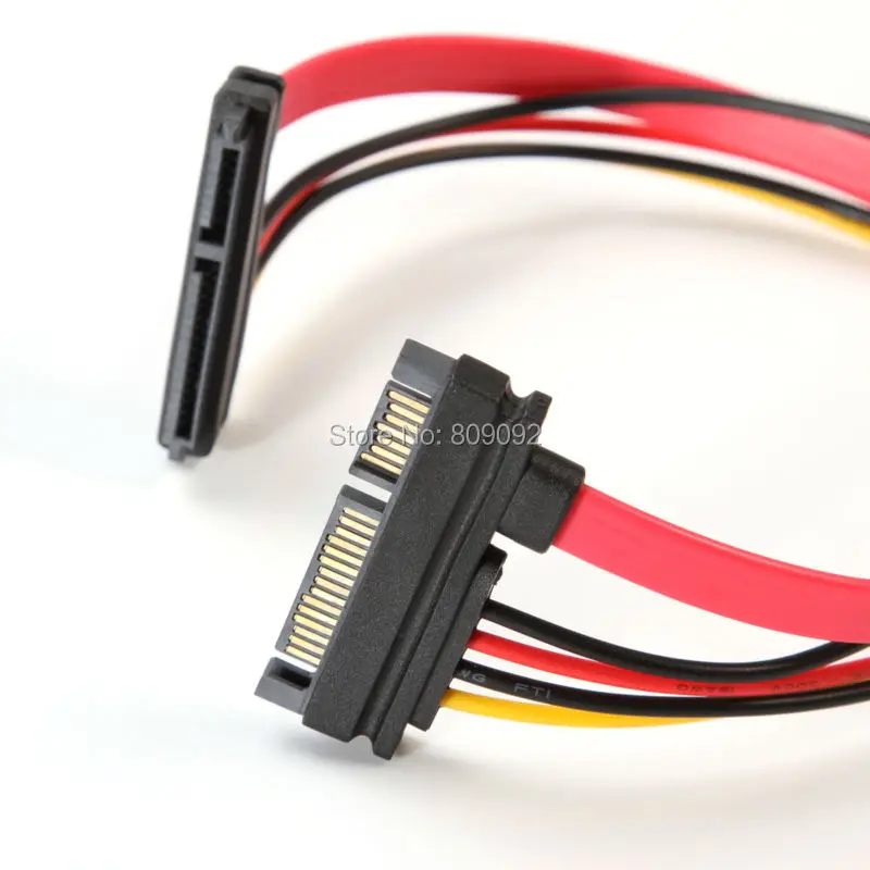Высококачественный комбинированный Удлинительный кабель 22 Pin Male Female 7 + 15 SATA Data HDD